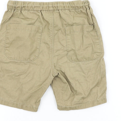 NEXT Boys Brown 100% Cotton Chino Shorts Size 6 Years Regular Tie