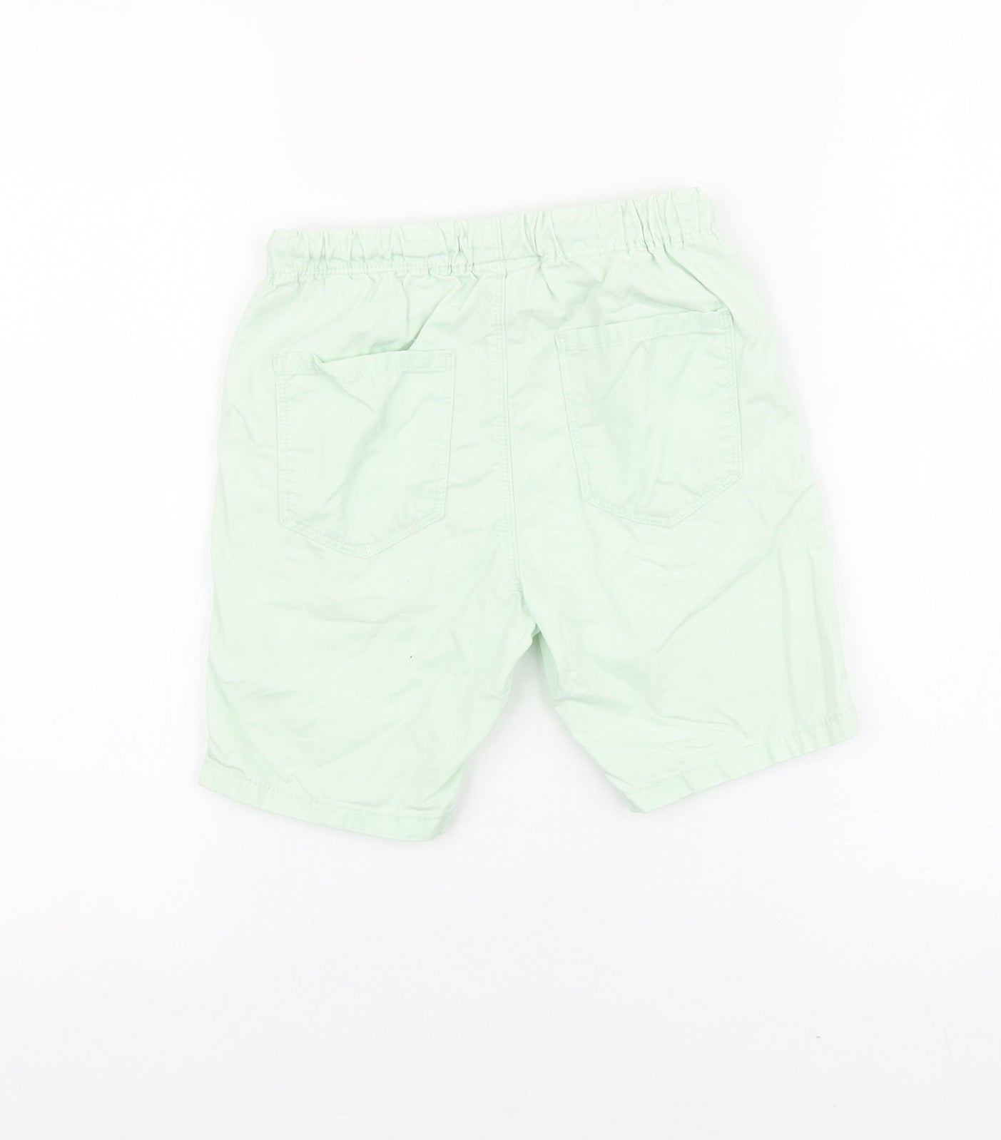 NEXT Boys Green 100% Cotton Bermuda Shorts Size 5-6 Years Regular Tie