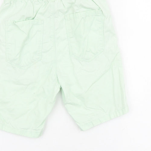 NEXT Boys Green 100% Cotton Bermuda Shorts Size 5-6 Years Regular Tie