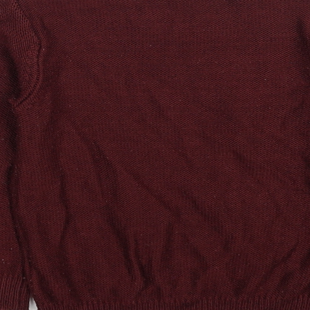 Nutmeg Girls Red Crew Neck Acrylic Pullover Jumper Size 2-3 Years Pullover
