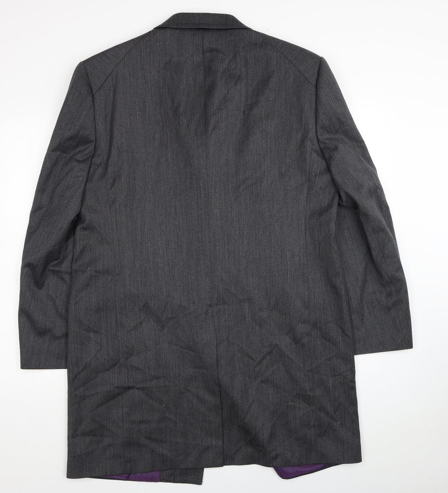 Paul Costelloe Mens Grey Polyester Jacket Blazer Size 40