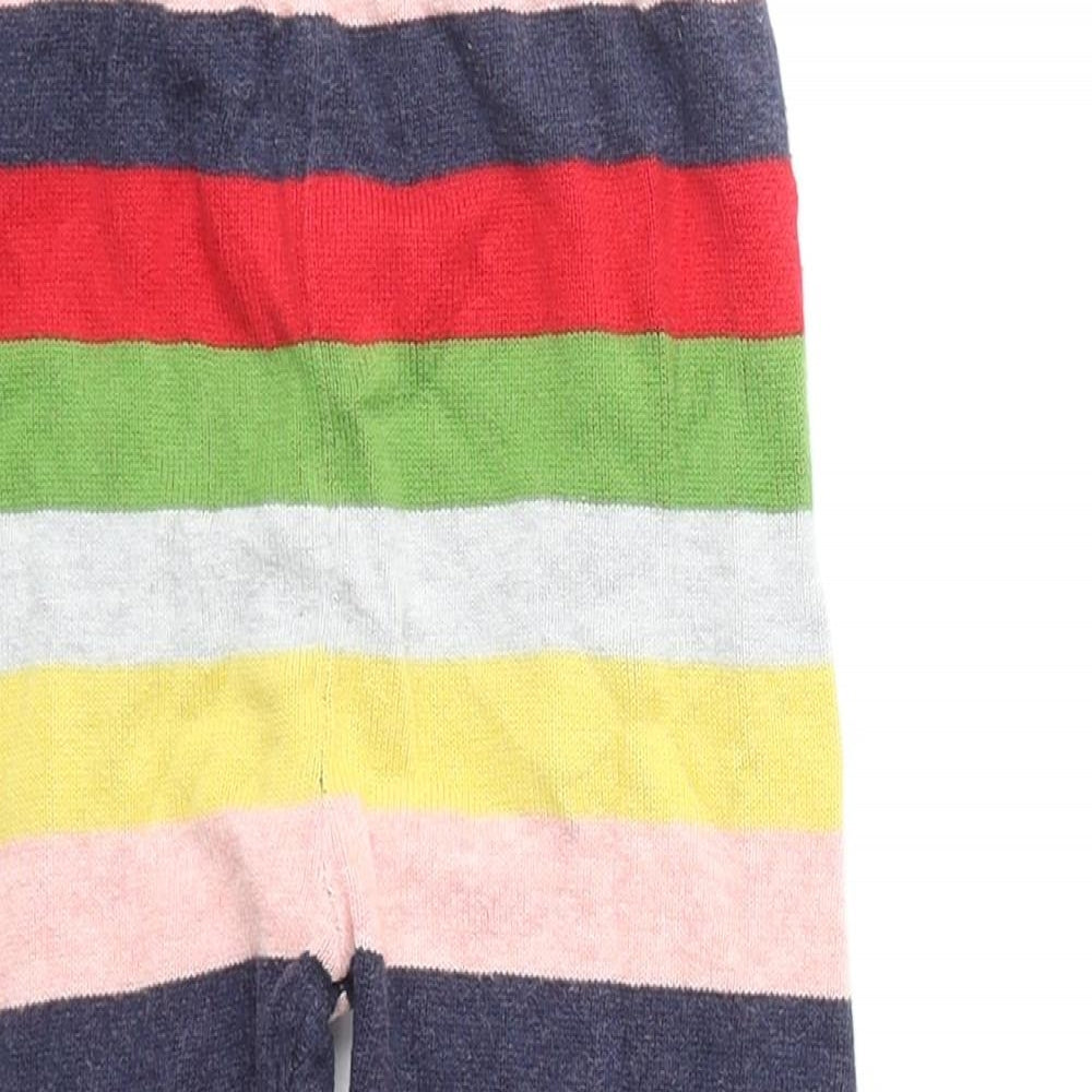 Waitrose Boys Multicoloured Striped 100% Cotton Sweatpants Trousers Size 5 Years Regular