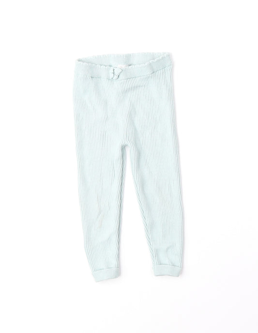 George Girls Blue 100% Cotton Jogger Trousers Size 2-3 Years Regular