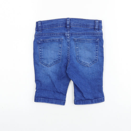 Denim & Co. Boys Blue 100% Cotton Bermuda Shorts Size 2-3 Years Regular Snap