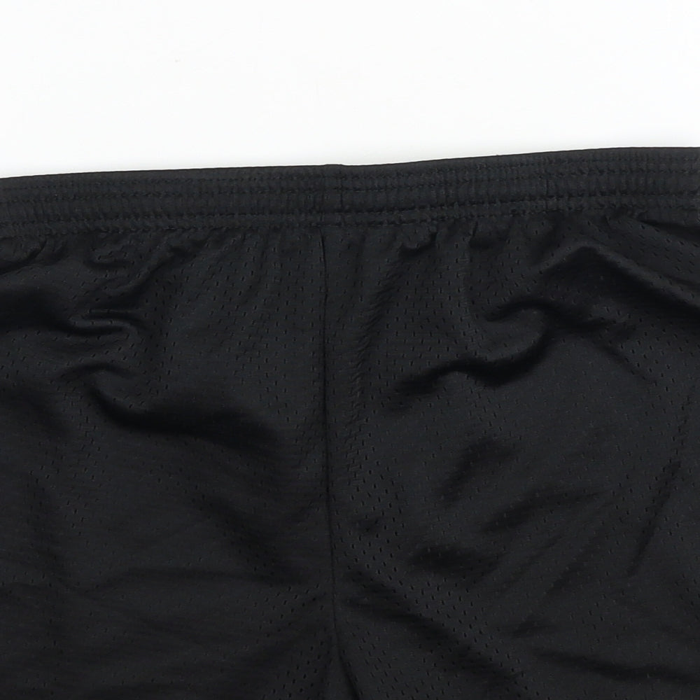 Badger Sport Boys Black Polyester Sweat Shorts Size 13-14 Years Regular Tie
