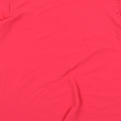 James Lakeland Womens Pink Polyester Basic Blouse Size 18 Round Neck