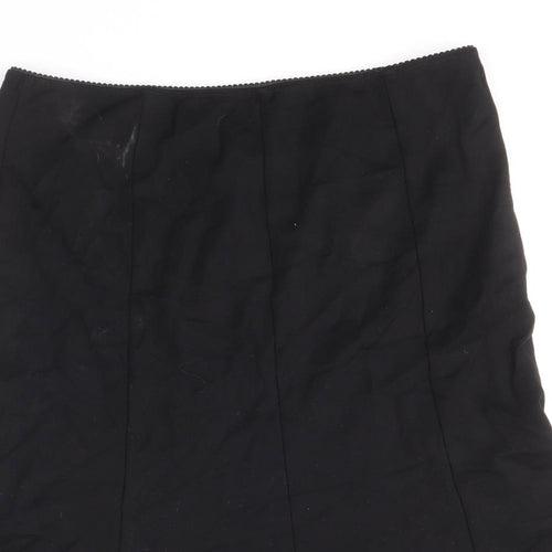 MICHELE Womens Black Viscose A-Line Skirt Size 16