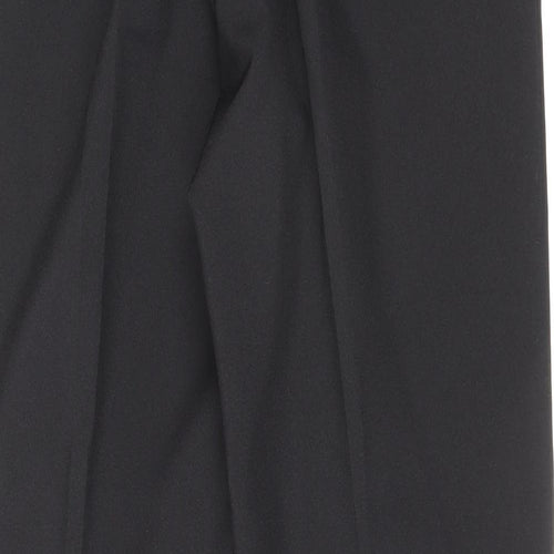 George Mens Black Polyester Dress Pants Trousers Size 32 in Regular Zip