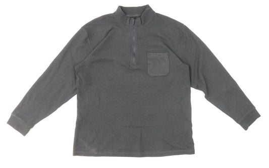 Preworn Mens Grey Polyester Pullover Sweatshirt Size L