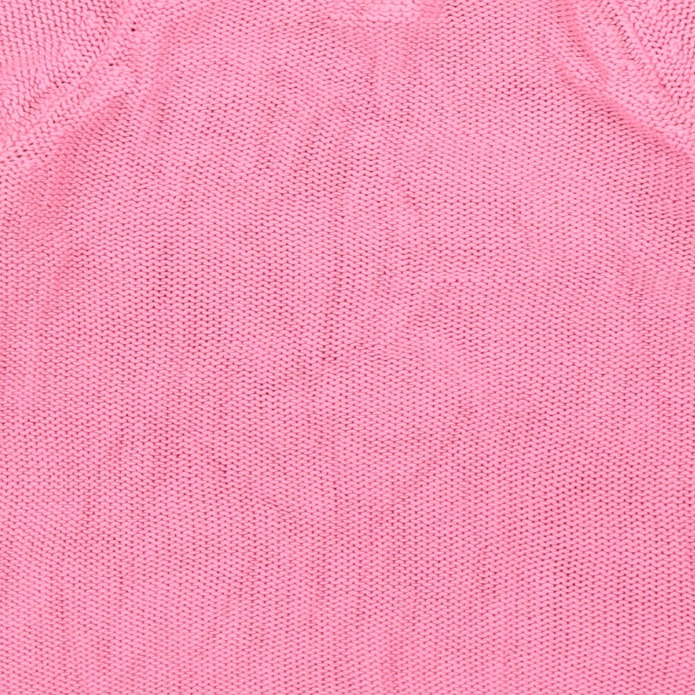 Johnnie B Girls Pink Scoop Neck Cotton Pullover Jumper Size 11-12 Years Pullover