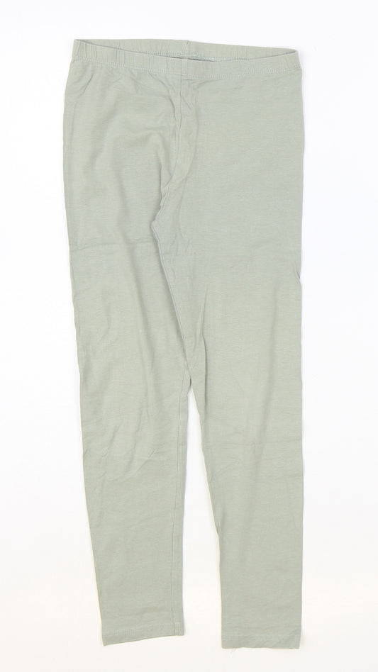 TU Girls Green Cotton Jogger Trousers Size 9 Months Regular - Leggings