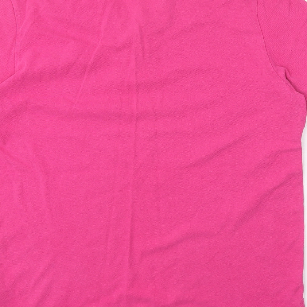 US Polo Assn. Womens Pink 100% Cotton Basic Polo Size M Collared