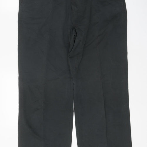 Preworn Mens Green Cotton Chino Trousers Size 32 in Regular Zip