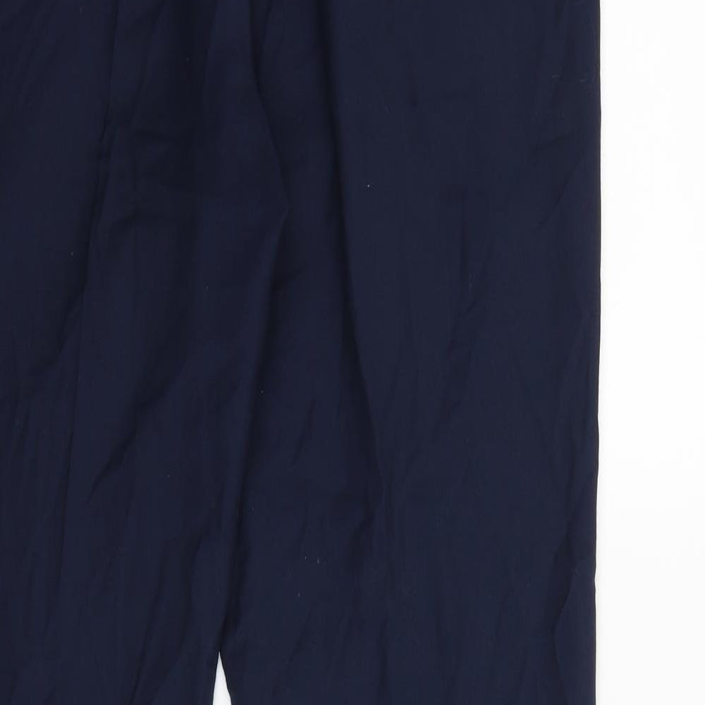 Burton Mens Blue Polyester Dress Pants Trousers Size 32 in L31 in Regular Zip
