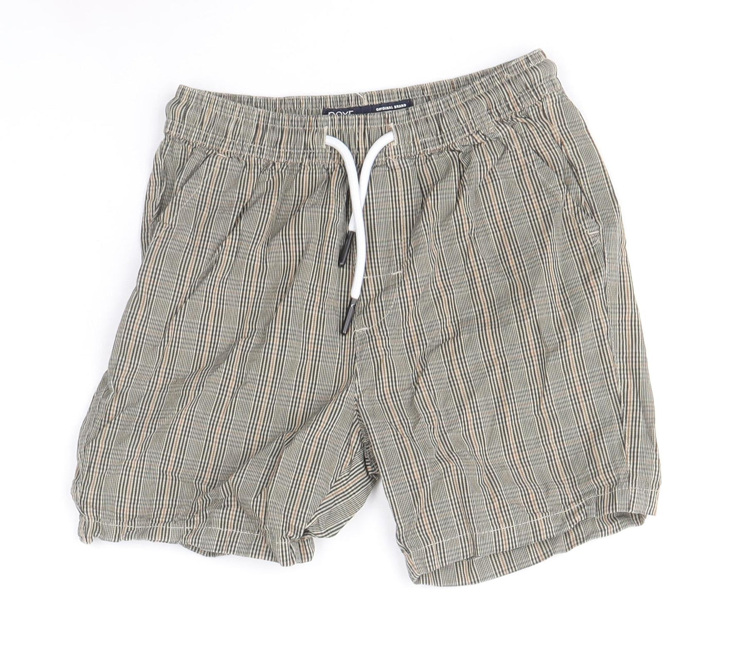 NEXT Boys Multicoloured Plaid 100% Cotton Bermuda Shorts Size 4-5 Years Regular Drawstring - Swim Shorts