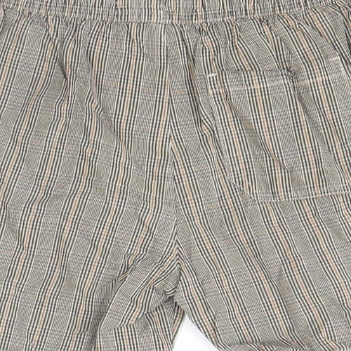 NEXT Boys Multicoloured Plaid 100% Cotton Bermuda Shorts Size 4-5 Years Regular Drawstring - Swim Shorts