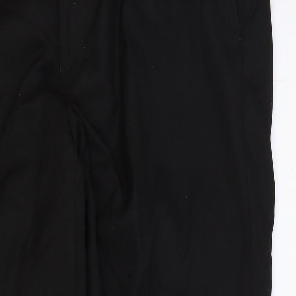 Dehavilland Mens Black Cotton Dress Pants Trousers Size 34 in Regular Zip