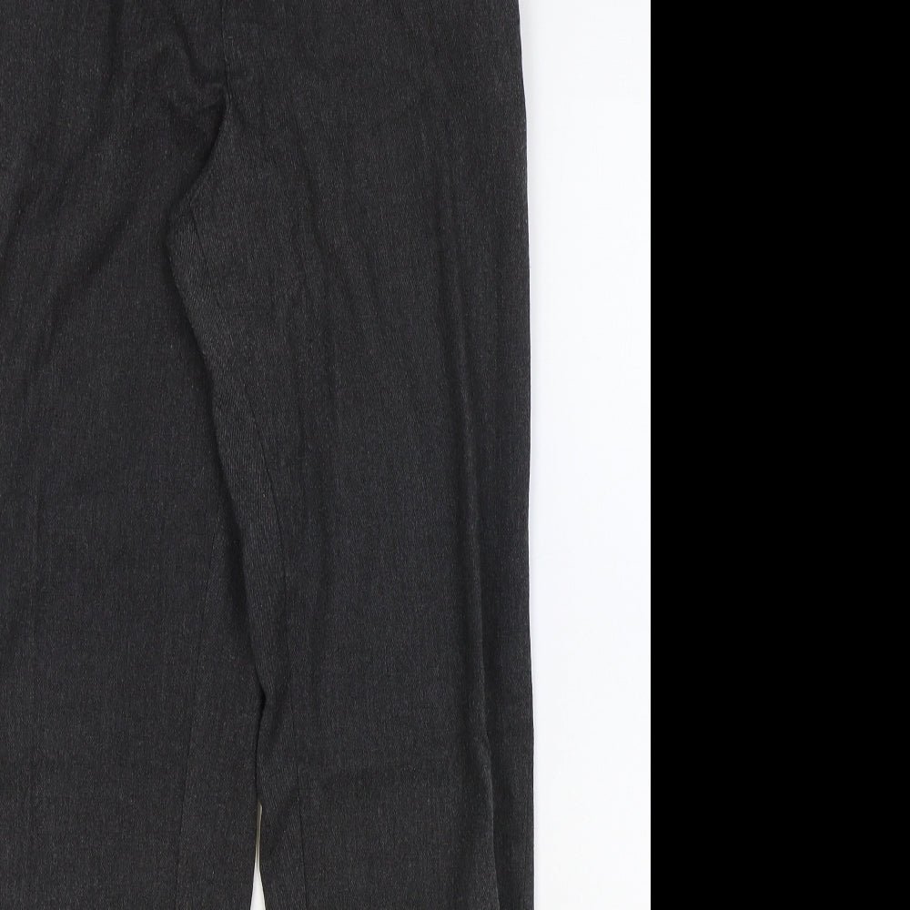 George Boys Grey Polyester Dress Pants Trousers Size 14-15 Years Regular Zip