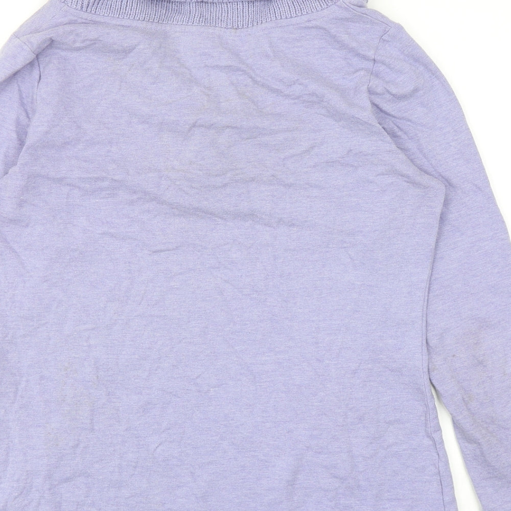 Merona Womens Purple Cotton Pullover Sweatshirt Size S Pullover