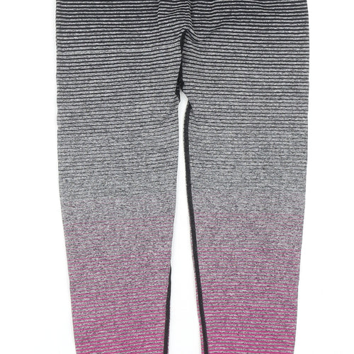 Preworn Womens Multicoloured Colourblock Nylon Compression Leggings Size M Regular Pullover