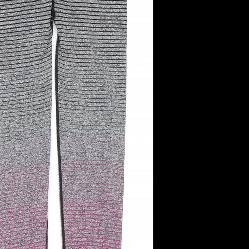 Preworn Womens Multicoloured Colourblock Nylon Compression Leggings Size M Regular Pullover
