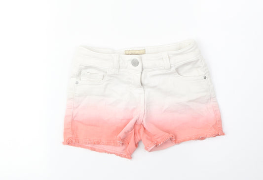 NEXT Girls Pink Cotton Hot Pants Shorts Size 5 Years Regular Zip