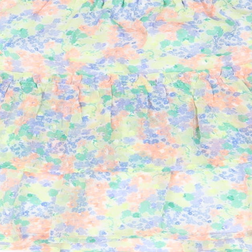 Marks and Spencer Girls Multicoloured Geometric Polyester Flare Skirt Size 11-12 Years Regular Pull On