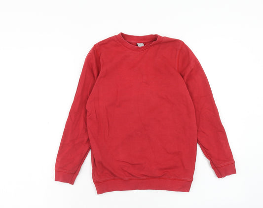 TU Boys Red Cotton Pullover Sweatshirt Size 10 Years Pullover