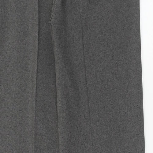 Debenhams Mens Grey Polyester Dress Pants Trousers Size 34 in L33 in Regular Hook & Eye