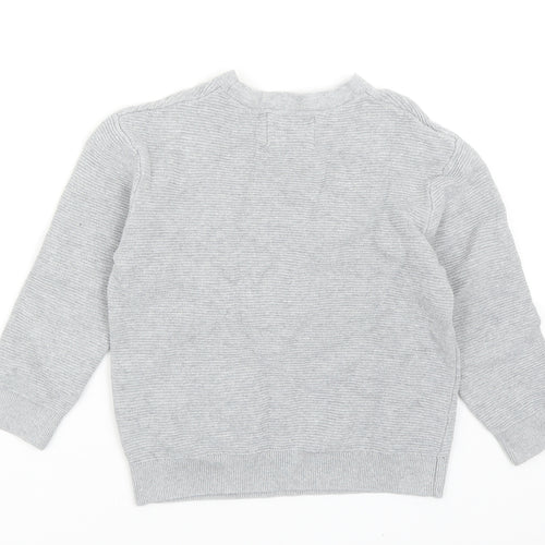 Zara Boys Grey Cotton Pullover Sweatshirt Size 6 Years Pullover