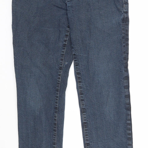F&F Mens Blue Cotton Straight Jeans Size 36 in L32 in Regular Zip