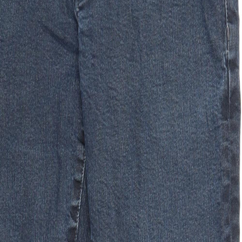 F&F Mens Blue Cotton Straight Jeans Size 36 in L32 in Regular Zip