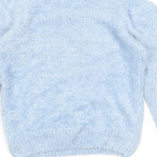 New Look Girls Blue Round Neck Polyester Pullover Jumper Size 12-13 Years Pullover - Team Santa