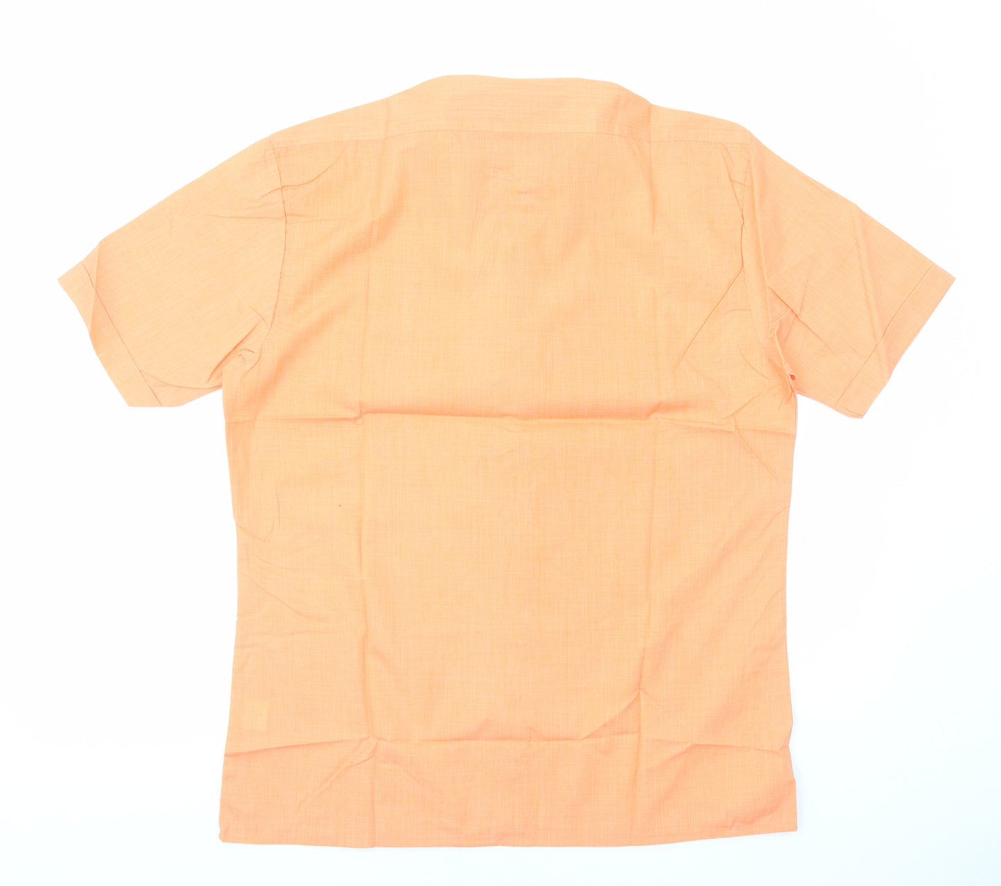 Smith & Turner Mens Orange Cotton Dress Shirt Size M Collared Button