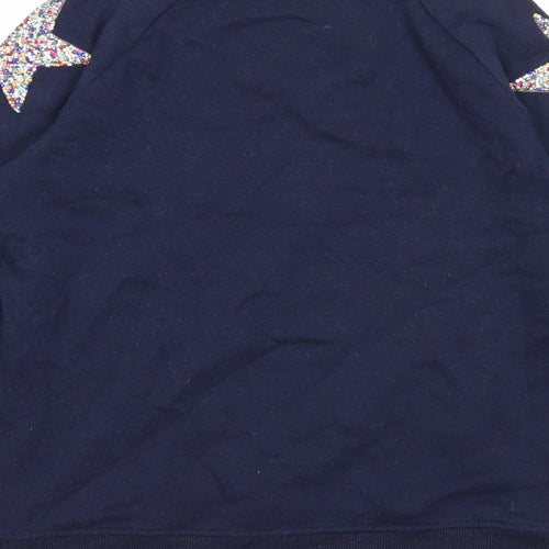 Primark Girls Blue Round Neck Polyester Pullover Jumper Size 12-13 Years Pullover - Stars