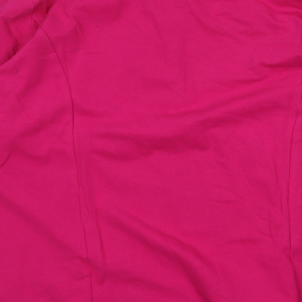 Lee Womens Pink Cotton Basic Blouse Size XL Collared
