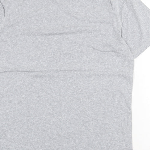 JACK & JONES Mens Grey Polyester T-Shirt Size S Round Neck