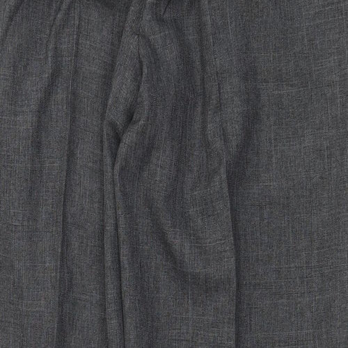 Marks and Spencer Mens Grey Polyester Trousers Size 34 in Regular Zip