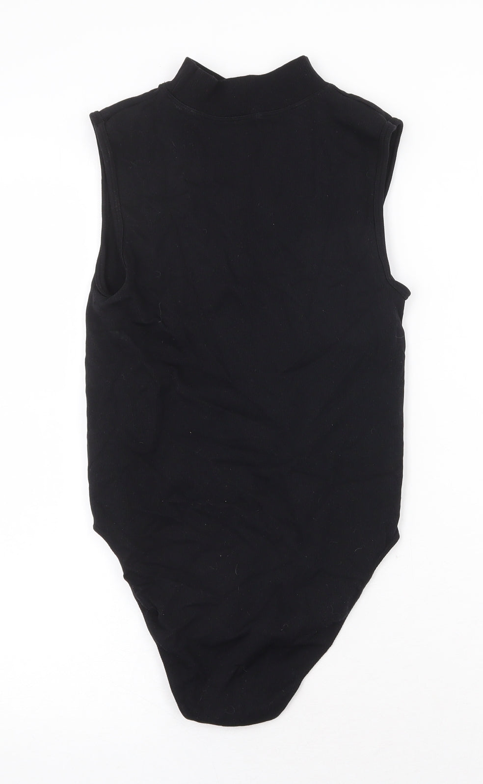 Primark Womens Black Nylon Bodysuit One-Piece Size M Snap