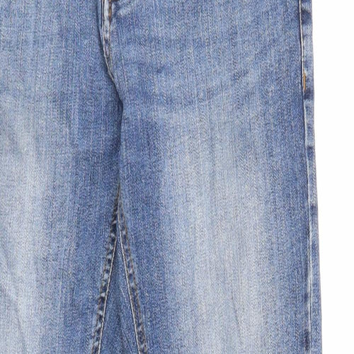 Denim & Co. Mens Blue Cotton Straight Jeans Size 30 in L32 in Slim Zip
