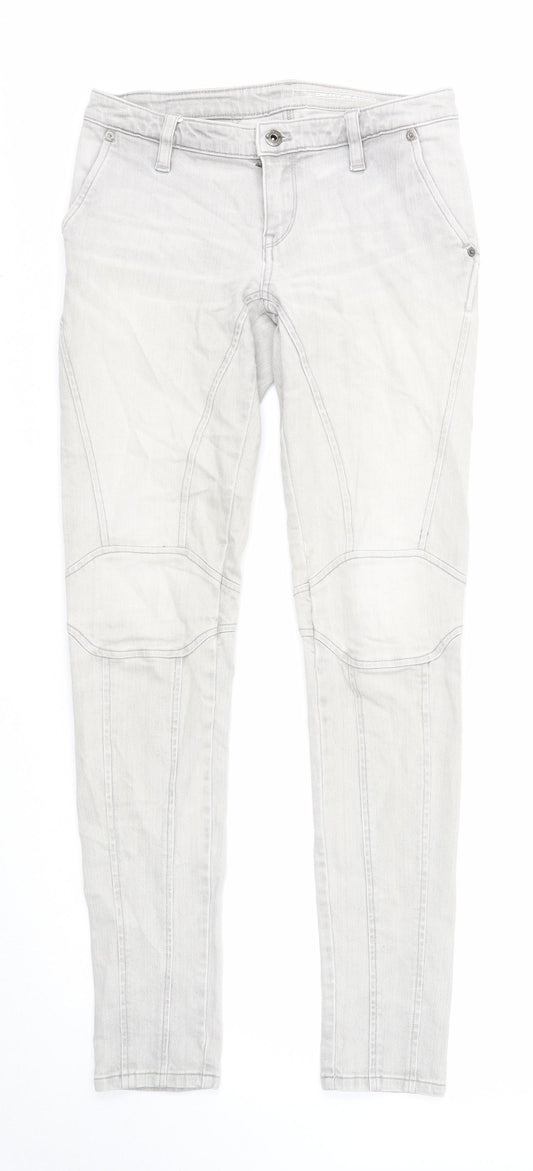 DKNY Jeans Mens Grey Cotton Skinny Jeans Size 26 in Regular Zip