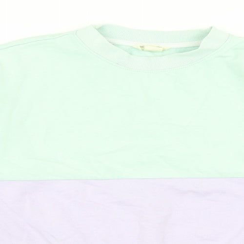H&M Girls Multicoloured Colourblock Cotton Pullover Sweatshirt Size 12-13 Years Pullover