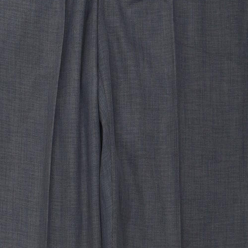 Marks and Spencer Mens Grey Polyester Trousers Size 32 in L31 in Regular Zip