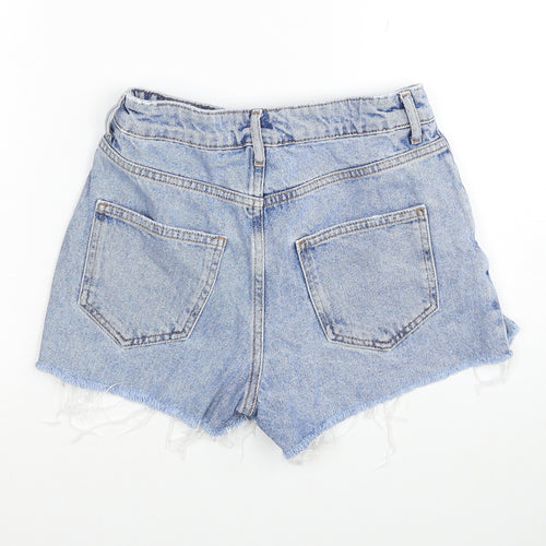 New Look Girls Blue Cotton Hot Pants Shorts Size 11 Years Regular Zip