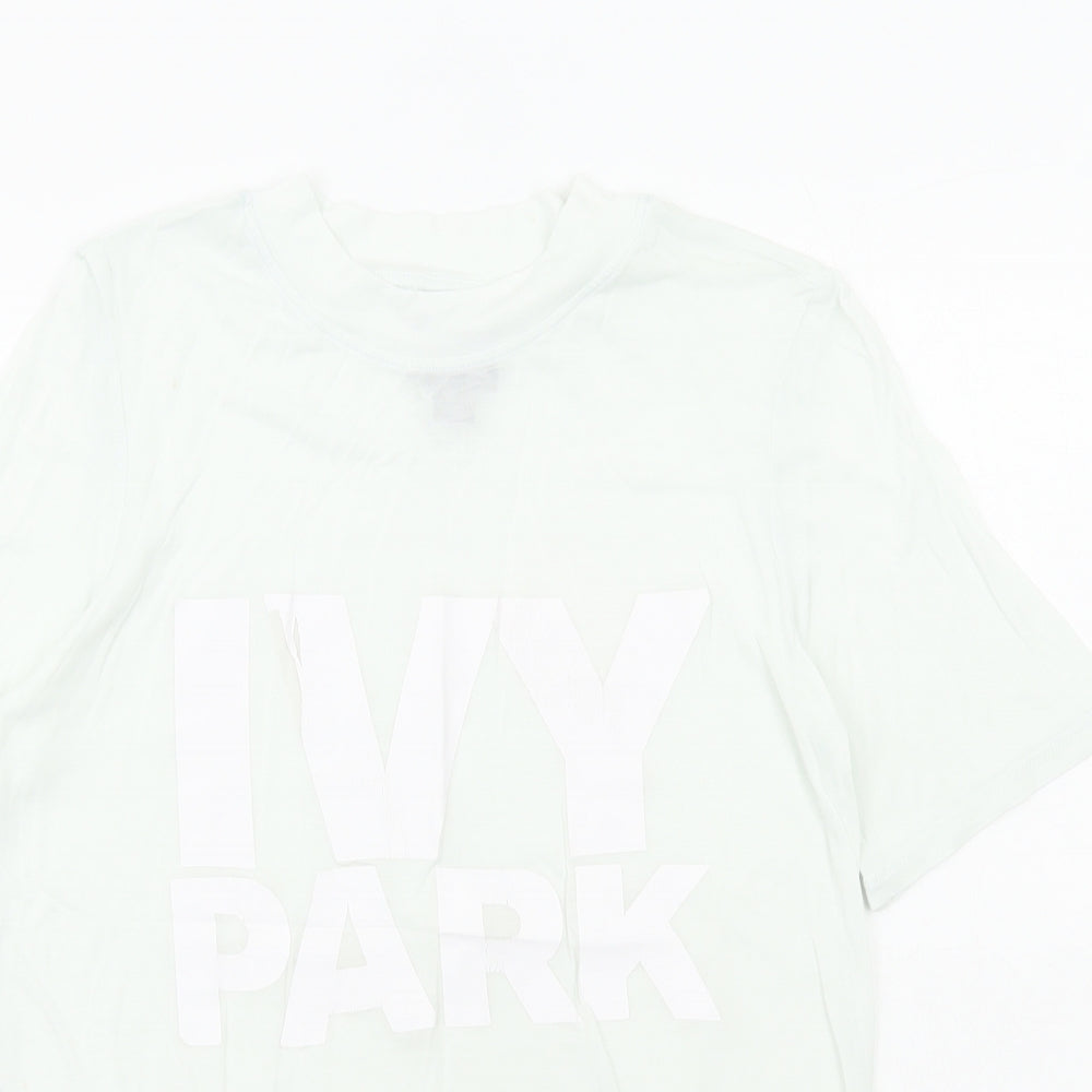 IVY PARK Womens Green Viscose Basic T-Shirt Size S Round Neck