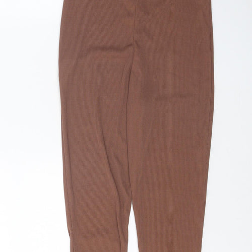 PRETTYLITTLETHING Womens Brown Polyester Jumpsuit One-Piece Size 10 Pullover