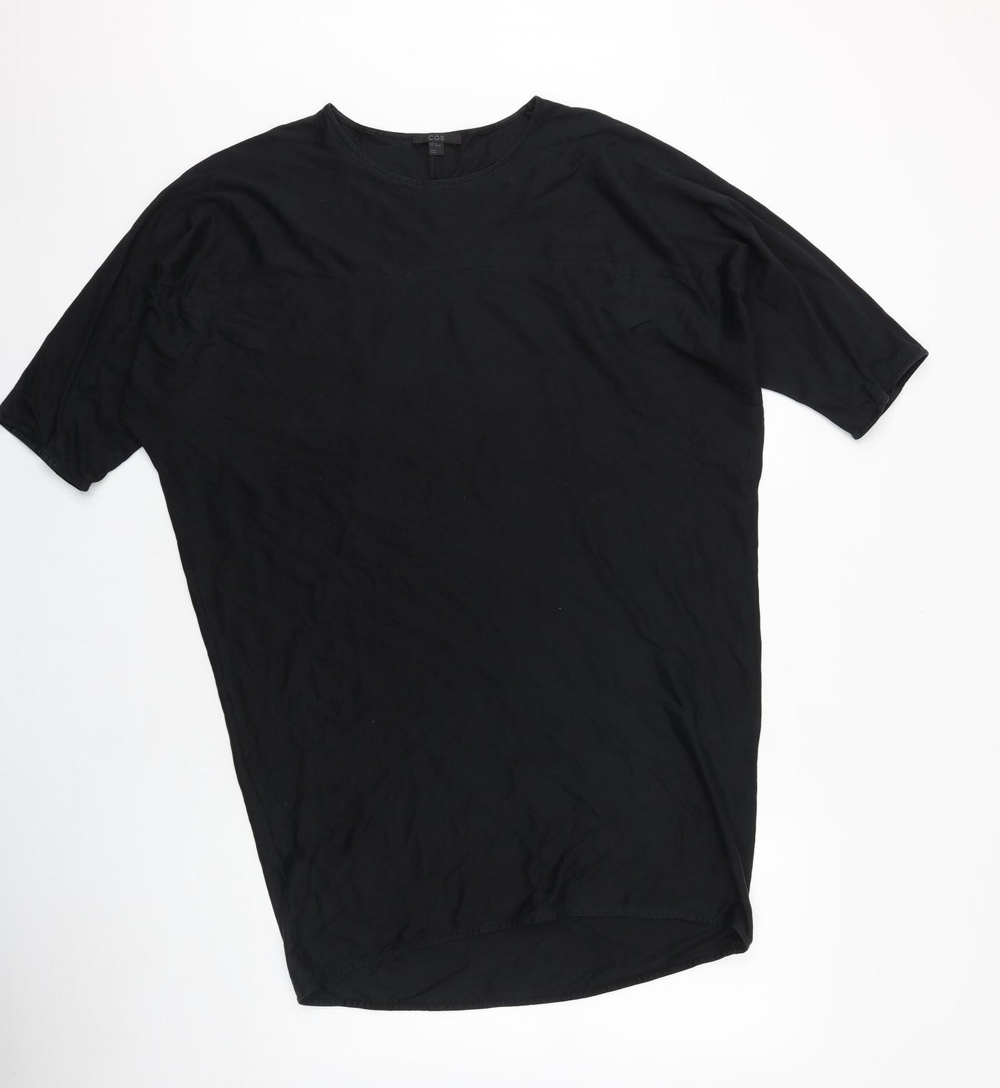 COS Womens Beige Viscose Basic T-Shirt Size 6 Round Neck