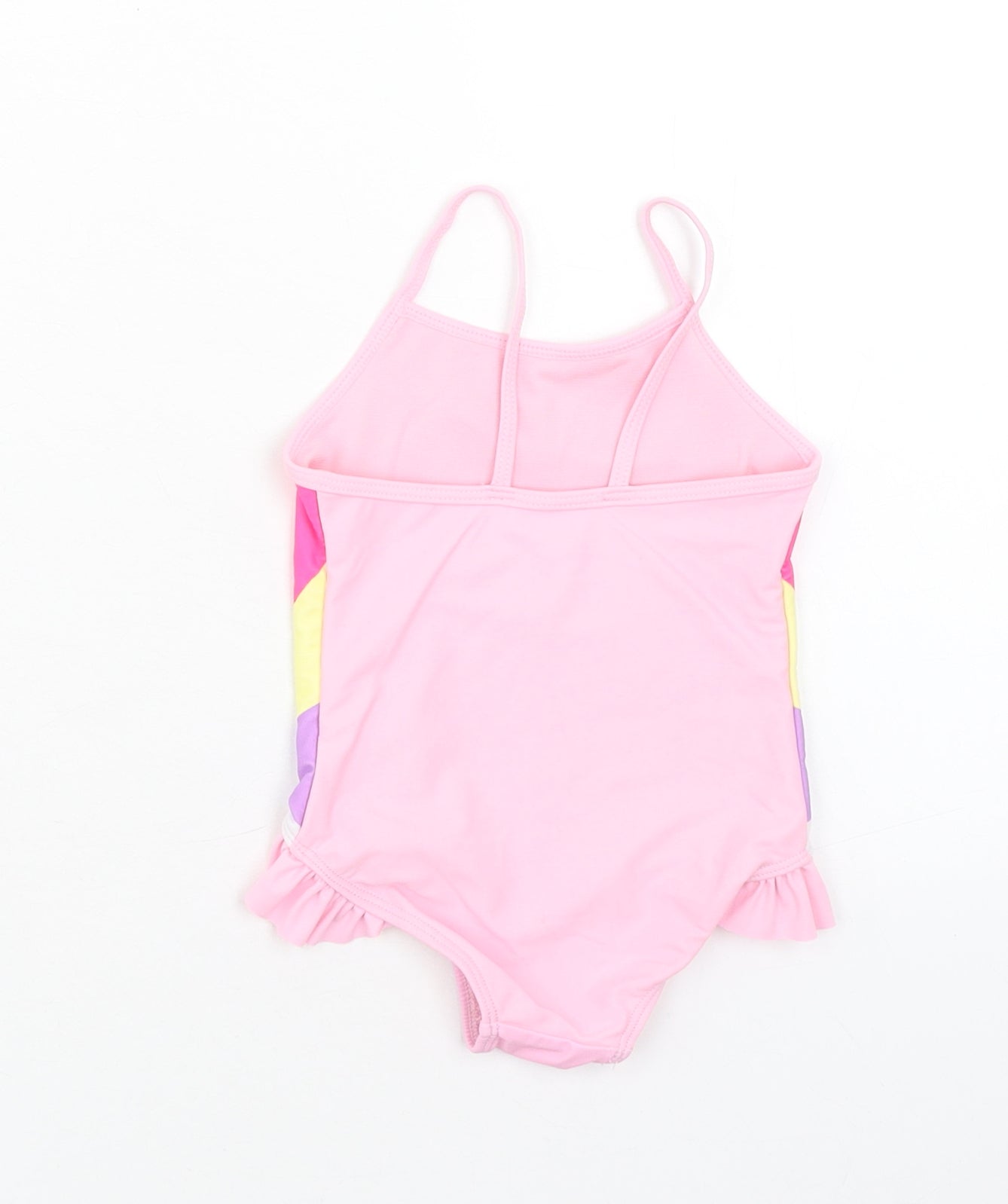 Matalan Girls Pink Geometric Polyester Unitard One-Piece Size 6-9 Months Pullover - Swimsuit, Unicorn Print