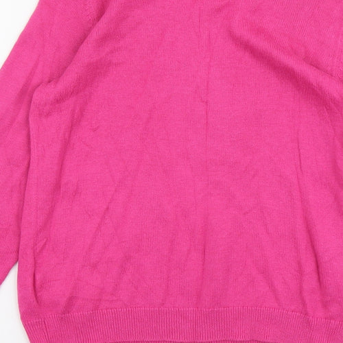 Desert Lily Girls Pink Scoop Neck Cotton Pullover Jumper Size 10 Years Pullover - Star