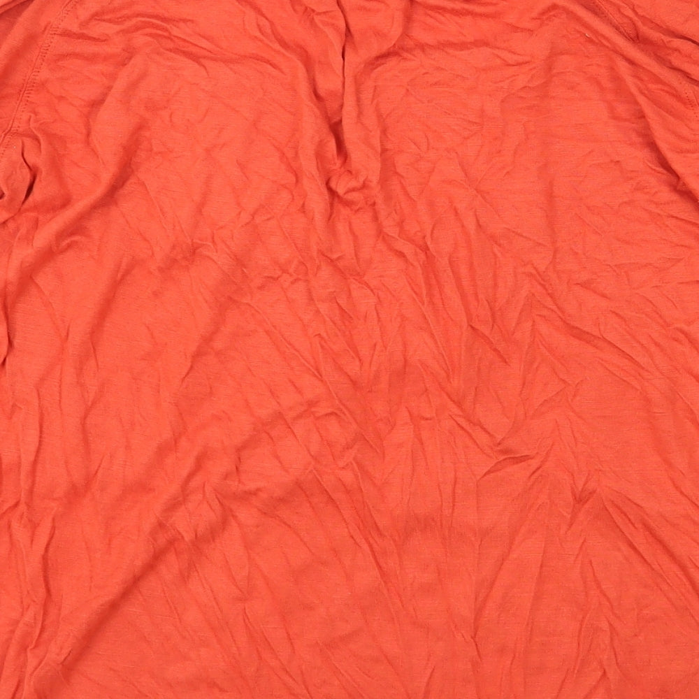 Joanna Hope Womens Red Viscose Basic T-Shirt Size 12 Boat Neck